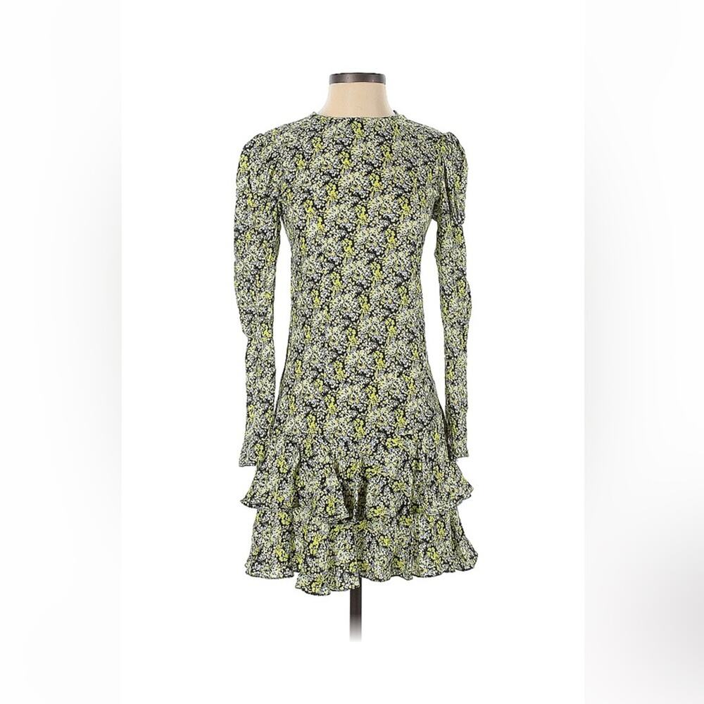 Brogger drop waist puffed sleeved tiered ruffle Nancy Dress, XS